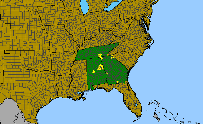 The range of Helianthus smithii